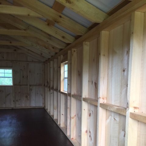 Inside View 12x24 Board And Batten Sheds Quebec West