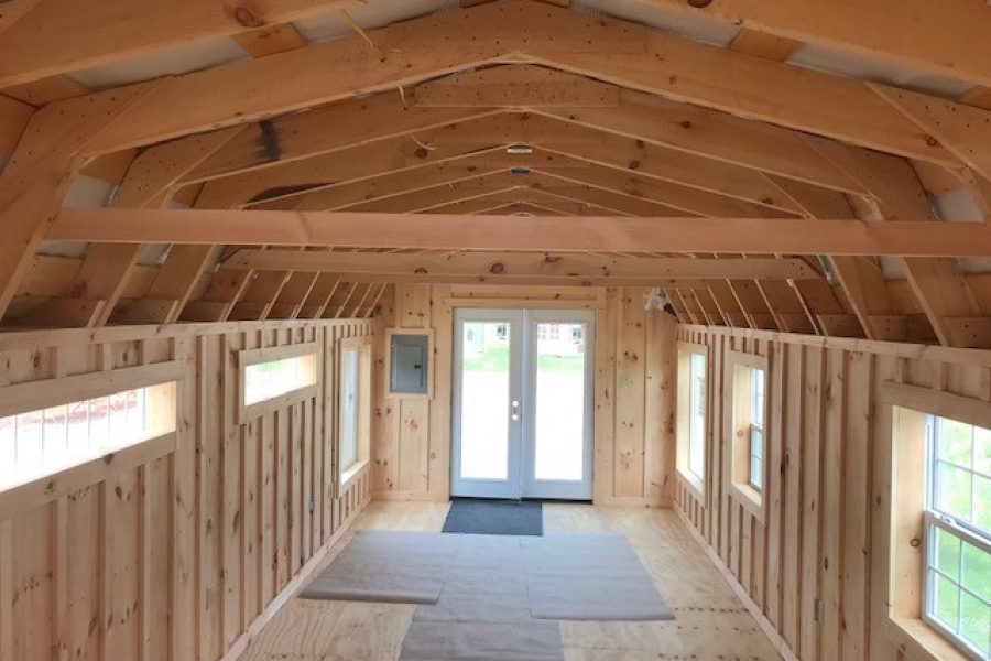 Back View of Front of Barn Style 12×30 Cottage