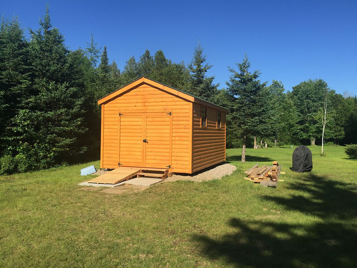 On Site View Log Shed 2 - Sheds Quebec | West Quebec Shed ...