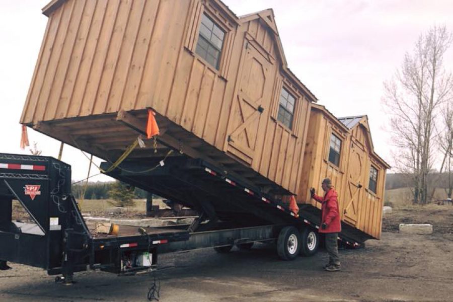 Delivery of Mennonite Sheds