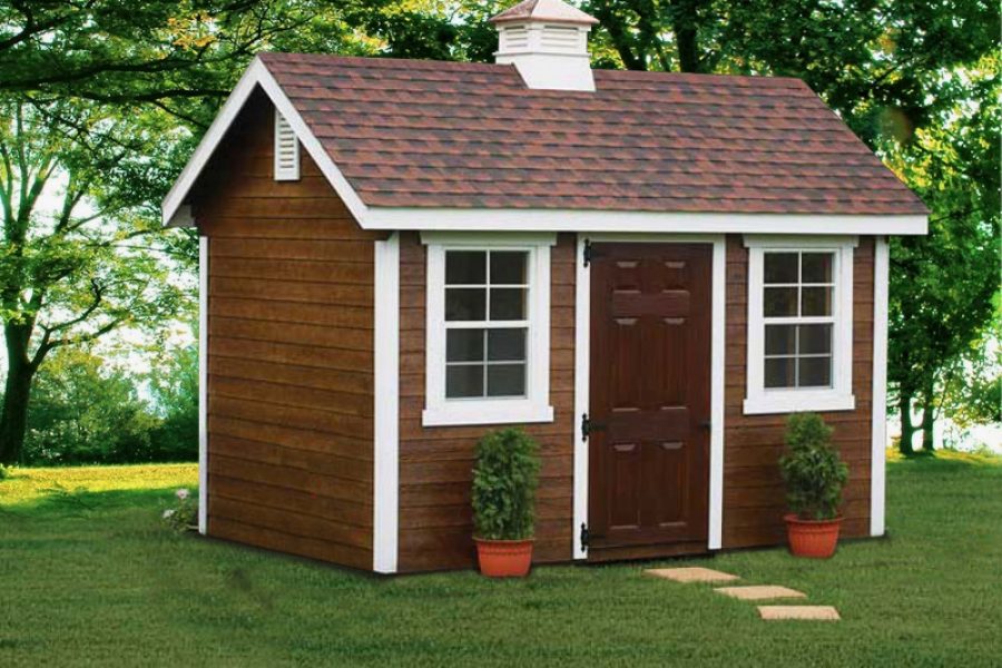 8×12 New England With Single Door