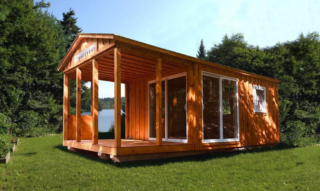 12x24 cottage with removable screen porch - sheds quebec