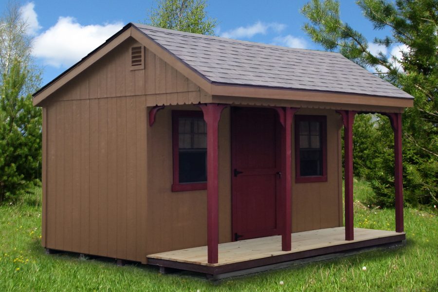 12×20 LP Custom Smartside with 4 Foot Side Porch1