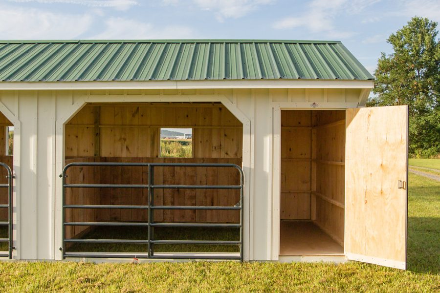 12×24 Side View of Tack Room Addition Board and Batten