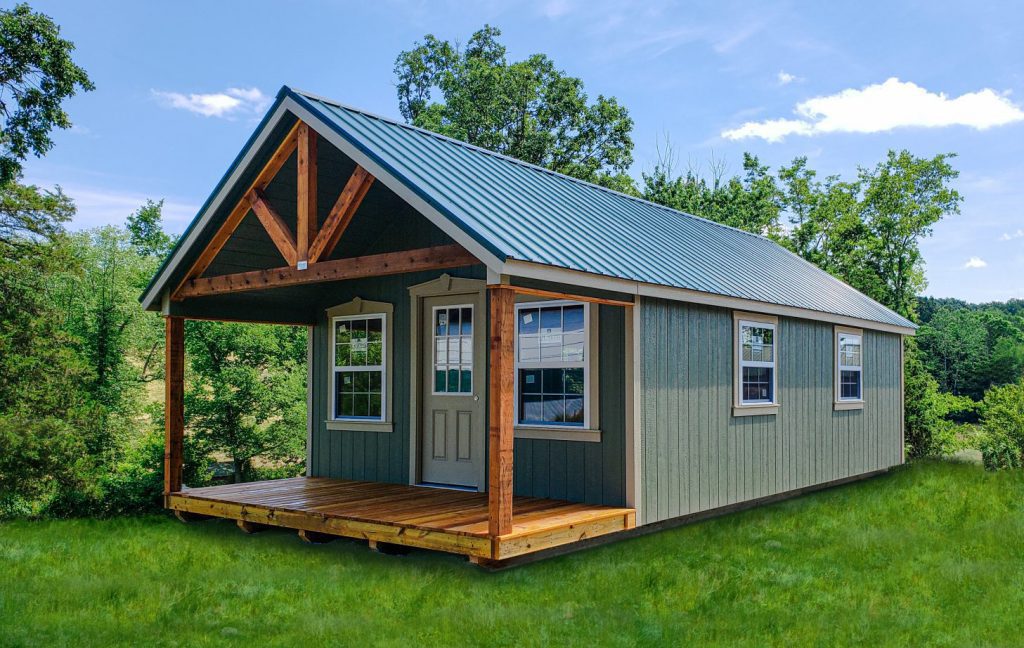 12x40 Custom Cottage Post and Beam 6 Foot Porch - Sheds Quebec | West ...