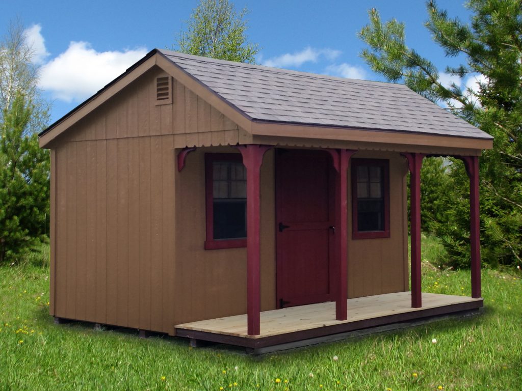 12x20 LP Custom Smartside with 4 Foot Side Porch - Sheds Quebec | West ...