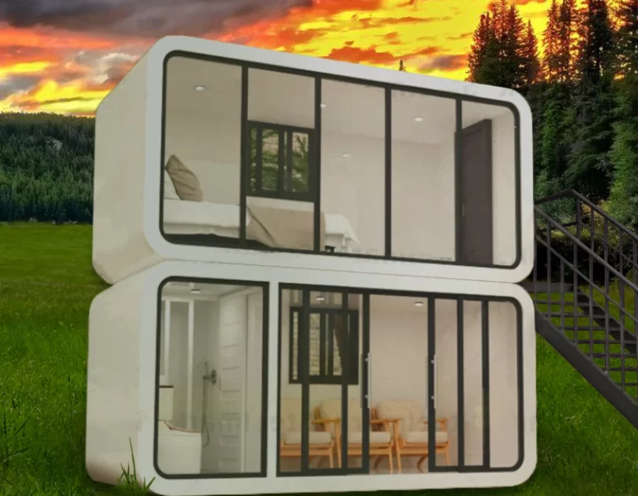 Two Stackable Pods With Stair System