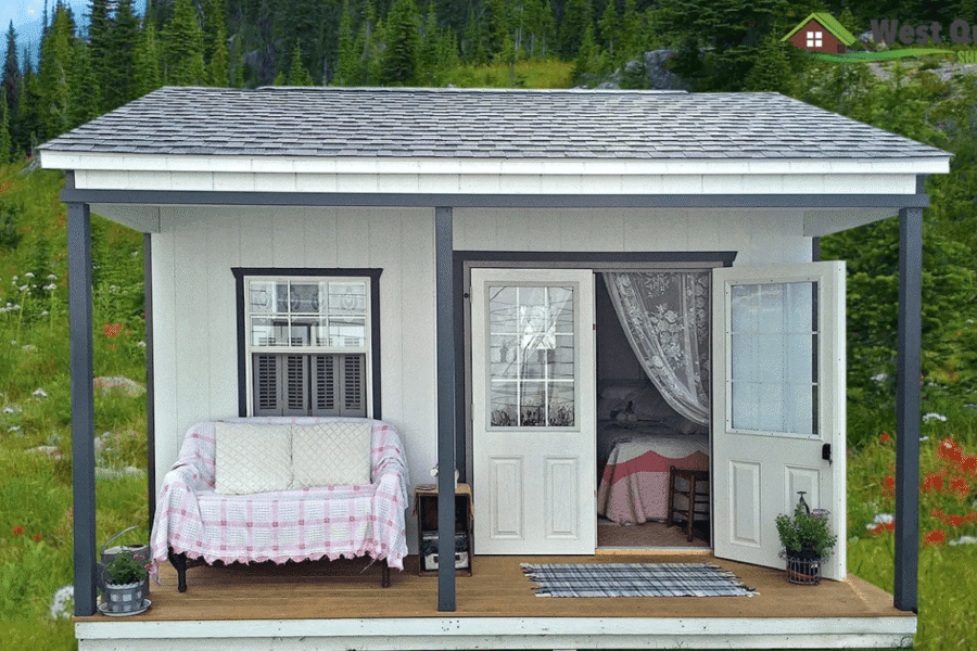 Bunkie with Porch and Double Doors
