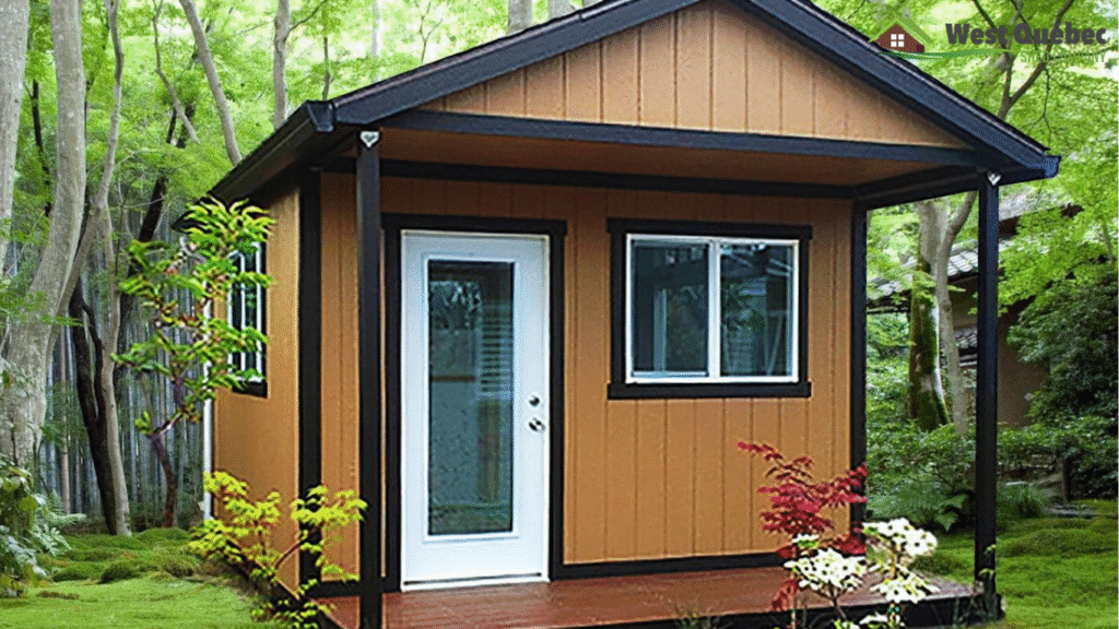 Bunkie with Single Door and Porch 