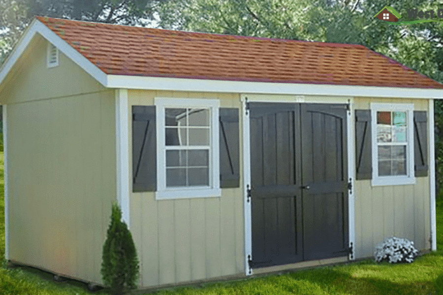 Bunkie with Double Barn Doors and Windows